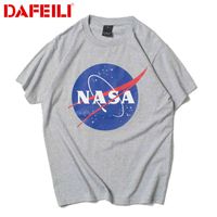 Wholesale Hot Selling Trendy Men and Women ins Correct Version American Nasa Co Signed Short Sleeve Space Astronaut Men s and Women s Couple T shirt Trend