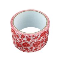 Wholesale Gift Wrap MM Rose Pattern Paper Tapes Adhesive Stickers DIY Craft Package Decorative Tape For Valentines Day Red