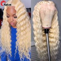 Wholesale Hd Lace Frontal Wig Deep Wave Human Hair Glueless Full Honey Blonde Body s For Women