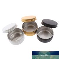 Wholesale 50ml Mini Tin Refillable Bottle Box Sealed Jar Packing Boxes Jewelry Candy Box Cans Coin Earrings Gift Box Small Storage Boxes
