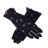 Wholesale Five Fingers Gloves Women Autumn Sunscreen Slip Resistant Driving Glove Spring Summer Girls Thin Cotton Lace Anti Uv Touch Screen Mittens