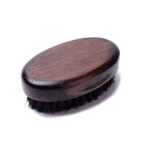 Wholesale Retro Ellipse Shape Beard Brush Woody Bristles Oil Head Man Shaving Brushes Multi Function Clean Arrangement Tools hf N2