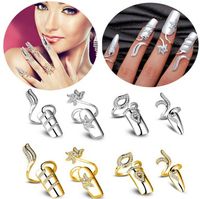 Wholesale Womens Nail Cover Finger Nail Ring Unique Fingernail Protective Nail Cap Cover Ring Art Tip Cover