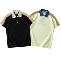 Wholesale Men s Polos Summer Tee T Shirt Mens Tops Trendy Polo Shirts Letters Print Clothing Men Classic Shirt Fashion Casual Formal Wear Te