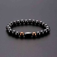 Wholesale Simple and fashionable new black black gallstone magnetic magnet Bracelet