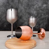 Wholesale Rose Gold Color Champagne Glass Stainless Steel Cocktail Cups Large Size Red Wine Cup New Arrival zy2 L1