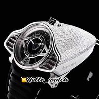 Wholesale New AZIMUTH Gran Turismo Variants SP SS GT N001 Full Diamonds Miyota Automatic Mens Watch Black Silver Dial Leather Watches Hello_Watch