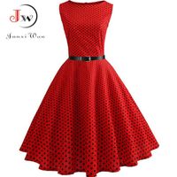 Wholesale Summer Womens Dresses Casual Floral Retro Vintage s s Robe Rockabilly Swing Pinup Vestidos Valentines Day Party Dress Y211228