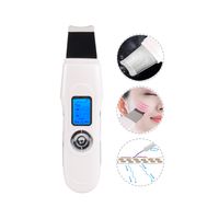 Wholesale Ion ultrasonic skin scrubber machine with lcd screen home use rechargeable deep dead cleansing care anti aging equipment