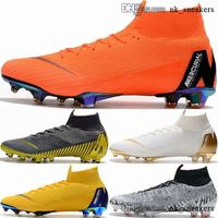Wholesale mens men AG football boots women eur FG enfant cr7 shoes big kid boys soccer cleats youth size us Mercurial superfly trainers