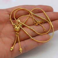 Wholesale Gold Bead Chain For Mens Womens Jewelry Gold Color Rosary Necklace African Ethiopian Nigeria Items