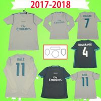 Wholesale With patches Retro real madrid soccer jersey BALE BENZEMA MODRIC KROOS football shirt Vintage ISCO SERGIO RAMOS RONALDO S XL long short sleeve