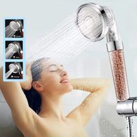 Wholesale 3 Modes Bath Shower Adjustable Jetting Shower Head High Pressure Saving Water Bathroom Anion Filter Shower SPA Nozzle