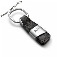 Wholesale Car Ring Litchi Grain Head Leather Audi Key Accessories Pendant Small Gift
