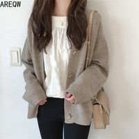 Wholesale Overiszed Sweater Cardigan Feminino Cashmere Woman Poncho Female Coat Soft Knitted Cardigan Casual Pull Femme Outerwear