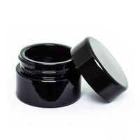 Wholesale Black Glass Jar Bottle ml with Classic Screw Lid Empty Dab Jars Concentrate Container High quality DHL Free