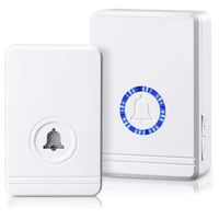 Wholesale Wireless Doorbell for Home Classroom Office Business Ft Long Range Adjustable Volume Chimes with LED Flash Plug in Doo1