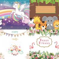 Wholesale Unicorn Pattern Background Cloth Photo Studio Use Backdrop Clothing Birthday Parties Backdrops Decorate Articles Hot Selling yz L1
