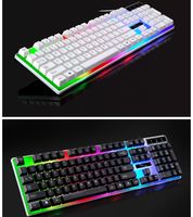 Wholesale hot Keyboard G21 wired usb game manipulator feel colorful luminous laptop keyboard office home