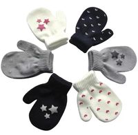 Wholesale New Kids Gloves Winter Children s Warm Anti catch Mittens Baby Offset Cute Full Fingers Gloves For Boy Girl T Baby Gloves DB250