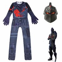 Wholesale Anime Costumes Black Knight Costume Kids Battle Royale Superhero Cosplay Zentai Suit Jumpsuit Bodysuit Funny Party Halloween Costume With Ma