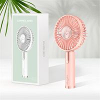 Wholesale Electric Fans Cut Bear USB Handheld Summer Mini Round Fan Nordic Outdoor Portable Cooler Student1