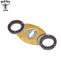 Wholesale Cigar Cutter Stainless Steel Guillotine Smooth Double Cut Blade Ring Metal Cuban Durable Knife Scissor2290