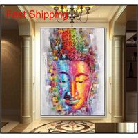 Wholesale Buddha Canvas Painting Picture Wall Art Home Decoration Hand Painted Modern Abstract Oil Painting On Canvas Gi qylQal packing2010