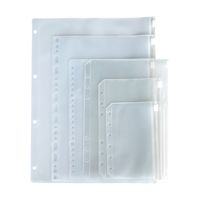 Wholesale Clear Binders Pockets Filing A5 A6 A7 Zipper Binder Pouch Holes PVC Loose Leaf Bag Document Bags for Notebooks Documents G2