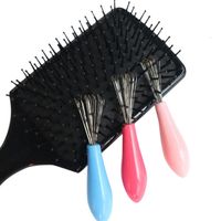 Wholesale New Mini Hair Brush Combs Cleaner Embedded Tool Plastic Cleaning Remover Handle Tangle Hair Brush Hair Care Salon Styling Tools