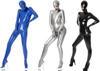 Wholesale Unisex Full Body Suit Costumes Outfit New Color Shiny PVC Suit Catsuit Costumes Unisex Halloween Party Fancy Dress Cosplay Costumes DH235