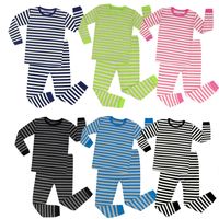 Wholesale Christmas Kids Pajamas Tracksuit Sets Children Two Pieces Outfits Boy Girls Striped Crew Neck Clothing Long Sleeve Suit Baby Homewear E92801