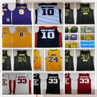 Wholesale NCAA Mens Kids Lower Merion Bryant Basketball Jersey Vintage Shirt Team USA College Jerseys Purple Yellow Black White