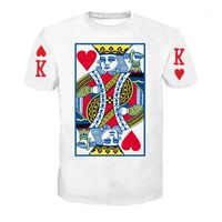 Wholesale Men s T Shirts Summer Style Hip Hop T Shirt Men women Playing Cards Print d Harajuku Clothes Camisa Masculina Size King Poker1