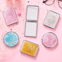 Wholesale New Silver Pocket Thin Compact Mirror Blank Round Metal Makeup Mirror DIY Costmetic Mirror Wedding Gift