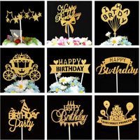 Wholesale Cake Toppers Party Decoration Cupcake Topper Baby Shower Boy Cake Decoration Party Supplies Favors Happy Birthday Cake Topper Y200618