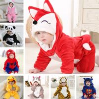 Wholesale autumn Baby boys Girls animals Romper Newborn Body Suit Pajama Sets Hooded Halloween winter clothes cosplay costume sale