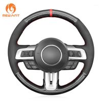 Wholesale Steering Wheel Covers Black PU Carbon Fiber Synthetic Suede Car Cover For Mustang GT