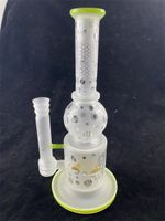 Wholesale Glass hookah frosted oil rig smoking pipe bong engraved pattern factory direct price concessions
