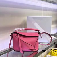 Wholesale 2021 Women Luxurys Designers Bags geometry classic geometric color ladies shoulder bag messenger handbag