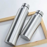 Wholesale 600 ml Stainless Steel Sports Water Bottle Thermos Mug Leak_Proof Thermosmug Single Wall Vacuum Camping Gym Metal Flask