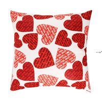 Wholesale Valentine s Day Pillow Case Fashion Love Print Short Plush Pillowcase Sofa Decoration Ornament CM NHA11721