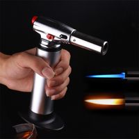 Wholesale Large C Workshop butane gas lighter Torch windproof with punch butane torch novelty Heavy Duty Refillable Micro Culinary Dab DHL free