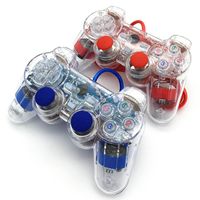 Wholesale Transparent Wired Controller USB Gamepad Controllers With Vibration For PC Computer Shock Handle