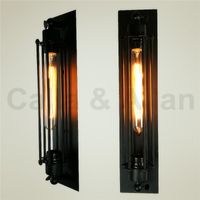 Wholesale Wall Lamp Black mm Long Cage Edison Vintage Fixture Could Choose With Or Without T300 Bulb