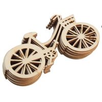 Wholesale Vintage Wooden Bicycle Ornament Set DIY Handmade Bike Crafts Party Birthday Wedding Christmas Decorations for Home Navidad RRD13307