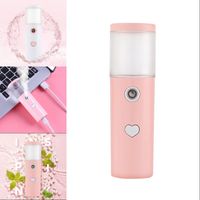 Wholesale Love Heart Lady Facial Cosmetic Instrument Water Supply cm Humidification Machine Pillar Shape Handheld Face Steaming Device USB cl G2
