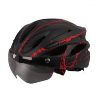 Wholesale Cycling Caps Masks Bike Helmet For Men Women Adjustable Size Detachable Visor Goggles Helmets Equipment Mountain Road Bicycle Capacete