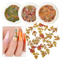 Wholesale Stickers Decals Jar Mixed Design Colorful Special Paper Slices Non adhesive Soft Sticker D Maple Wood Pulp Sheets Nail Art