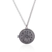 Wholesale Pendant Necklaces Fashion Po Locket Necklace That Holds Pictures Round Gothic Pattern Memory Lockets Birthday Christmas